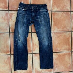 Levi's Distressed Slim Straight Jeans